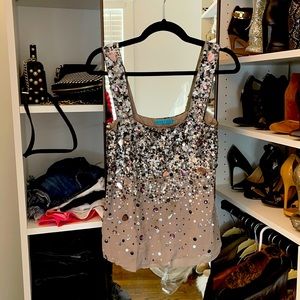 Alice + Olivia Sequin Top
